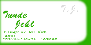 tunde jekl business card